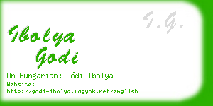 ibolya godi business card