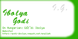 ibolya godi business card